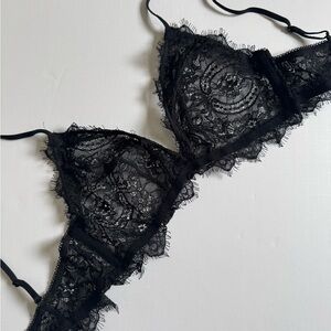 Anine Bing Black Lace Bralette